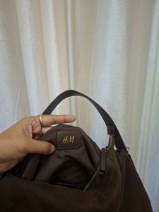 Brown Suede Hobo Bag