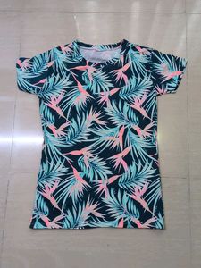 Beach Tropical Print T-Shirt