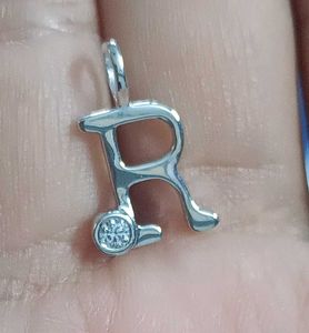 Silver Alphabet "R" Charm Pendant