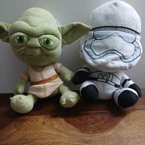 Star Wars Yoda & Stormtrooper Plush Toys