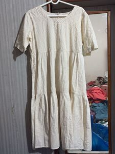 Tiered Cotton Midi Dress