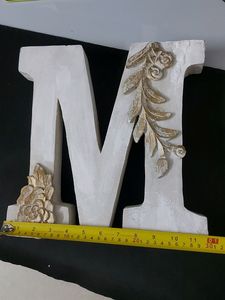 Large Wooden Letter M.