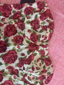 Floral Rose Print Corset Top