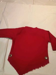 Red Long Sleeve Girls Top