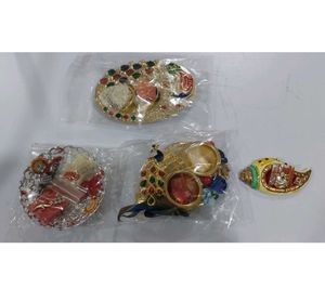 Embellished Designer kumkum Set of 4
