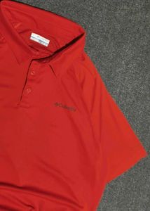 Columbia men's orange polo shirt