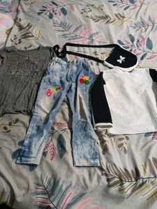 Cute Girls Clothing Set with Bag