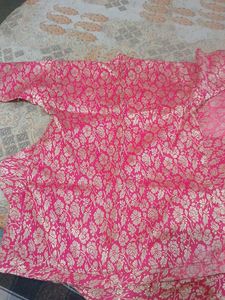 Vibrant Pink Brocade Lehenga Skirt