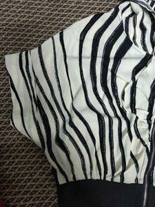 Zebra Print Hooded Jacket