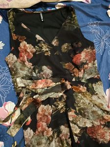 Floral Print Sleeveless Maxi Dress