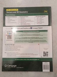Cengage JEE Advanced Vectors and 3D Geometry Book