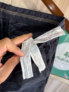 Massimo Dutti Navy Blue Regular Fit Jeans