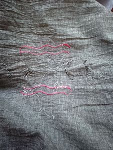 Grey Kurta with Pink Accent