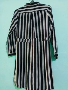 Black &amp; White Striped Dress