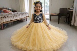 Beautiful Yellow Gown for Girls