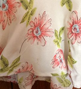 Cream Floral Top