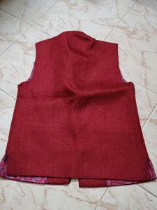 Men's Red Nehru Jacket