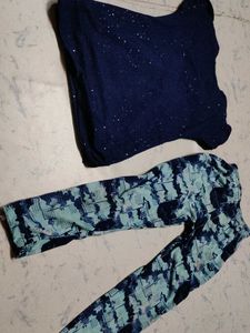 Sparkle Top &amp; Patterned Pants Set