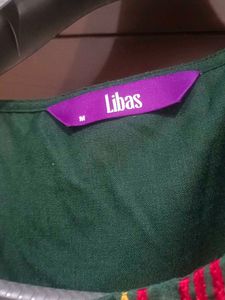 libas Green Embroidered Kurta