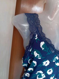 Floral Lace Trim Cami Top