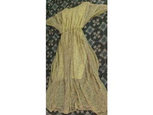 Elegant Yellow Floral Maxi Dress