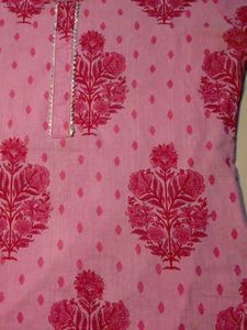 Pink Floral Print Kurta