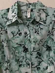 Bohemian Floral Print Peplum shirt