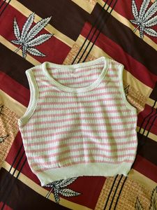 Striped Knit Vest Top