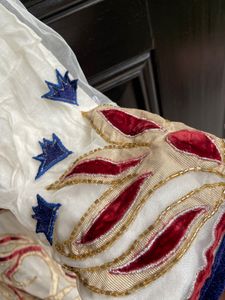 Applique embroidery with hand work kurta