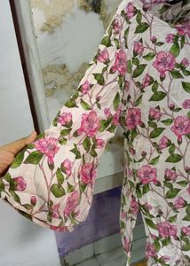 Floral Print Top with Flared Sleeves