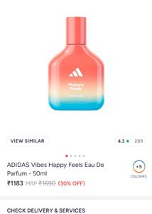 Adidas Happy Feels Eau De Parfum 50ml mew