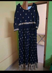Navy Blue Anarkali Kurta Set with Dupatta