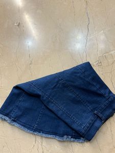 Flared Denim Mini Skirt