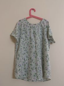 Light Floral Print Tunic Top