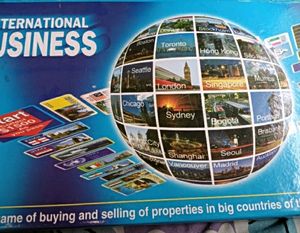 "Smilemakers International Business Board Game - Family Fun with Money &amp; Assets Games - Includes Game Board, Pawns, Dice, Houses, Cards, and More - Recommended for Ages 4-6+ - Made in India"