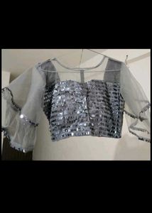 Stunning Grey Sequin Blouse