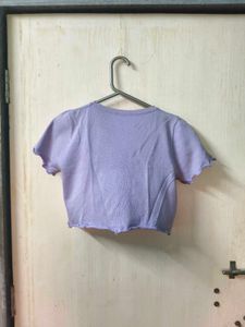 Cute Cropped Lavender Top