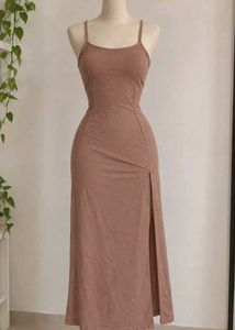 Mulan Midi Dress with Slit🪸🍂🤎