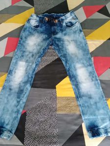 Blue Tie-Dye Jeans