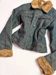 Fur Trim Denim Jacket