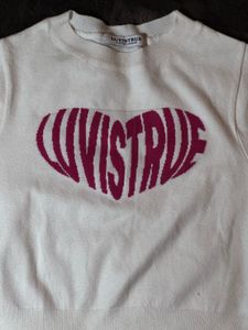 White Heart Graphic Top