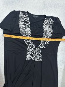 Chic Black &amp; White Print Dress