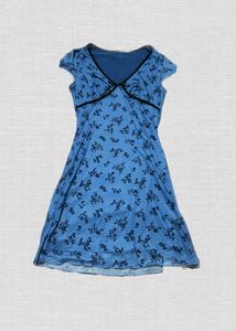 Blue Floral Mini Dress