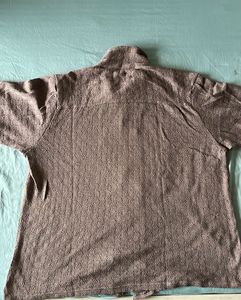 Men's Textured Short Sleeve Button-Up Shirt
