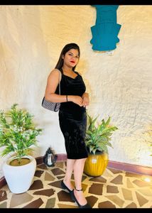 Black Velvet Mini Dress