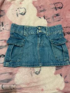 low waist Denim Mini Skirt