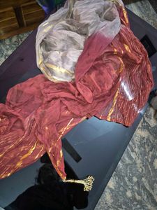 Elegant Maroon Embroidered Gown