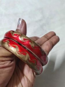 Red &amp; Gold Bangles
