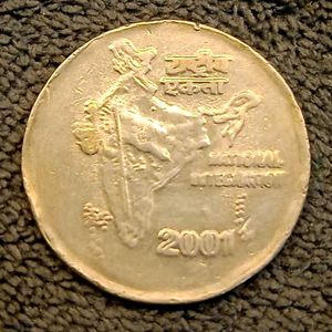 2001 ₹2 Double Strike Error