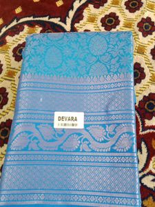 sky blue saree